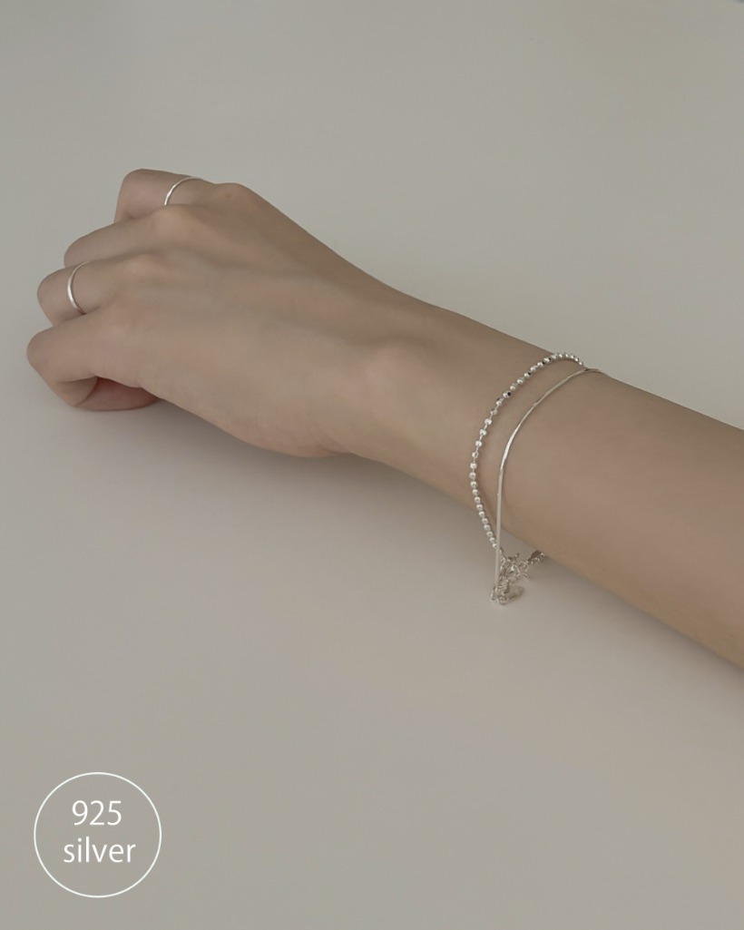 mix line bracelet (silver925)